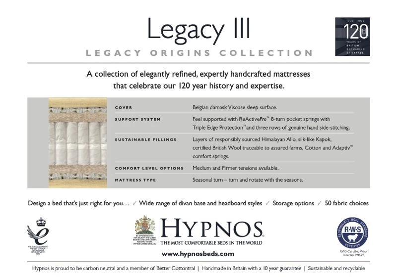 Hypnos Legacy Origins 3 Divan